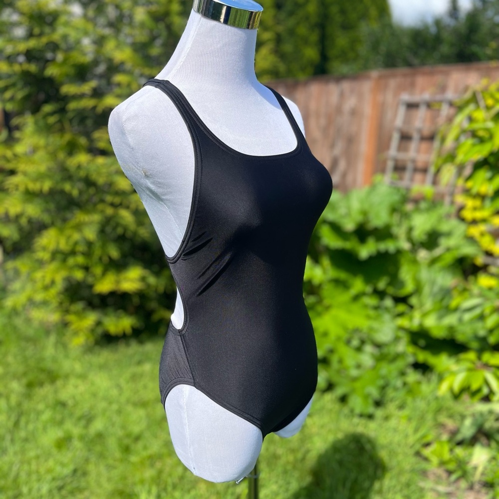 SPEEDO Pro LT Swimsuit Women 8 Black Anthracite One‎ Piece Racing Back Triathlon